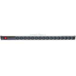 Multipresa rack 16 prese UNEL universale 10/16 Amper italiana + schuko con interruttore luminoso bipolare 1U, 16A, 230V