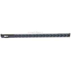 Multipresa rack 16 prese UNEL universale 10/16 Amper italiana + schuko con interruttore magnetotermico (2P) 1U, 16A, 230V