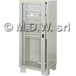 ARMADIO RACK 19 20 UNITA' DA MURO (A)995X (L)600 X PROFONDITA' 450 MM.  COLORE GRIGIO PORTA VETRO online, Net-Store