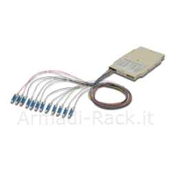Cassetta di giunzione fibra ottica con 12 pigtail lc os2 apc