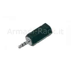 Adattatore audio da 3 pin 2.5 mm. stereo maschio a 3 pin 3,5 mm. stereo femmina
