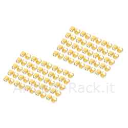 Digitus confezione 100 pezzi clip colorate per cavi di rete - giallo