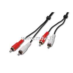 Cavo Stereo Connettori 2 x Cinch (Rca) Maschio/Maschio - Mt. 10