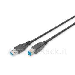 Digitus cavo di collegamento connettori a- b usb 3.0 mt 1,80