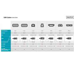 Cavo usb 3.1 (gen 2) tipo "c" - usb "b" digitus mt 1