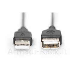 cavo prolunga usb 2.0 maschio-femmina mt 1,80 nero