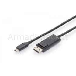Cavo USB Tipo-C / Displayport Maschio/Maschio 2 Mt 4K/60Hz, 32,4 Gb nero