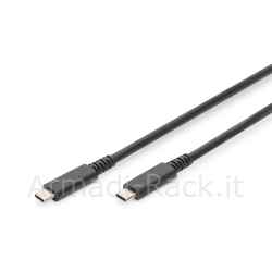 Cavo di collegamento usb 4.0, da type-c a type-c risoluzione max. 8k@30hz, pd3.0, 40gbits/s, 0,8m, digitus