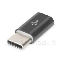Adattatore usb type-c. maschio - usb micro-b femmina