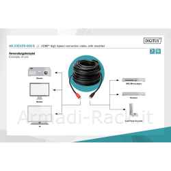 Digitus cavo di collegamento hdmi high speed, con amplificatore mt 40
