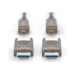 Digitus cavo in fibra ottica ibrido 4k - hdmi aoc connettore rimovibile mt 10