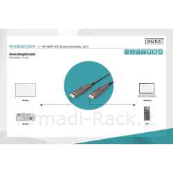 Digitus cavo in fibra ottica ibrido 4k - hdmi aoc connettore rimovibile mt 15