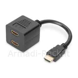 Adattatore splitter hdmi 1 maschio - 2 femmine