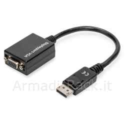 Cavo Adattatore Displayport Dp Maschio - Vga 15 Poli Femmina