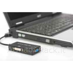 Adattatore Video 3 in 1 Connettore Dp Maschio - HDMI + Dvi + Vga