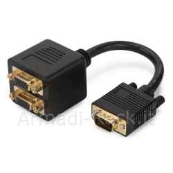*cavetto splitter vga 15 poli maschio- 2 x vga 15 poli femmina cm 20