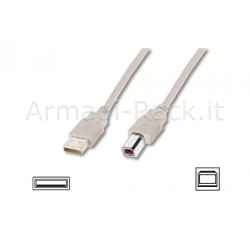 Cavo usb 2.0 connettori a-b - lunghezza mt. 5