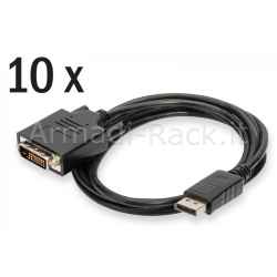 Set 10 Cavi Displayport - Dvi (24+1) M/M, 2.0M Full Hd