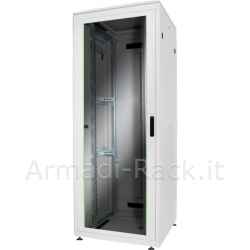 Armadio per reti lan e networking 42 unità linea professionale, misure in mm (A)2050 X (L)800 X (P)800, colore grigio RAL7035
