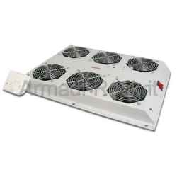 Kit 6 Ventole con Termostato Colore Grigio Chiaro per Armadi Linea Server (Dn-19 Fan-6-1000-N)