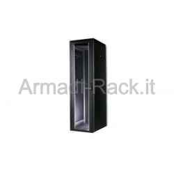 ARM143-Porta con vetro colore nero Ral9005 (Dn-19 42U 6/6-Sw)