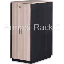 Armadio rack 19 pollici per server e reti insonorizzato, altezza 32 unita' misure 750x1130x1666 mm. (lxpxa)