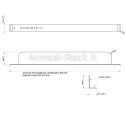 ME.478 - Coppia guide sostegno oggetti pesanti per rack con montanti aventi distanza centro fori di 478 mm