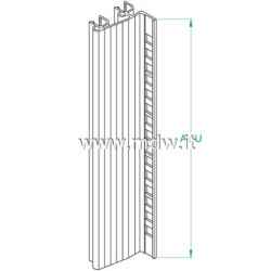 Montante con fori quadrati a passo rack altezza 24U