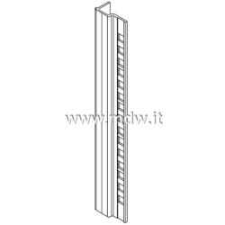 Montante di trasformazione - consente di montare a vista oggetti rack 19" su armadi e telai larghi 596mm