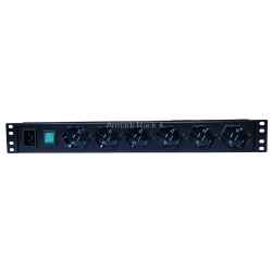 Multipresa 6 prese Vimar standard Unel italiana + schuko + USA con interruttore luminoso bipolare, struttura in metallo