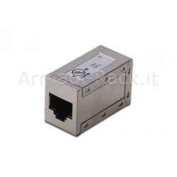 Adattatore passante con 2 connettori rj45 - 8p8c schermato femmina/femmina cat.6