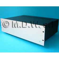 Case rack 19 pollici altezza 4 unità con frontale in alluminio colore argento, varie profondità