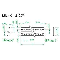 Barra a 'Z' per connettori MIL C 21097, 84TE