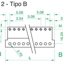 Barra a 'Z' tipo B per connettori 41612, 84TE