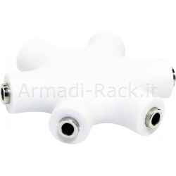 Adattatore splitter audio a 6 vie 3,5mm.