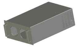 Pannello frontale per cassetto 335 ZA 056/2 verniciato nero RAL9005 + coppia maniglie nere