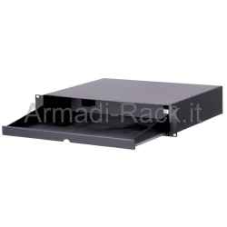 Piano estraibile rack 19" 2 unità