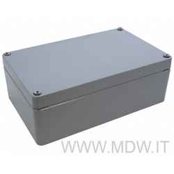 MBA 281810 (280x180x100 mm) custodia in alluminio a norma DIN EN 60529, IP66, colore grigio RAL 7001