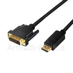Cavo displayport 1.2 a dvi 2 mt nero