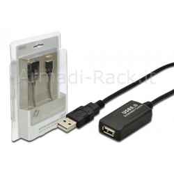 Estensore di Linea USB 2.0 Maschio/Femmina con Cavo da Mt. 5