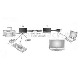 Estensore di Linea USB Fino a 60 Mt. Tramite Cavo Rete Cat 5E