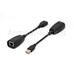 Estensore di Linea USB Fino a 60 Mt. Tramite Cavo Rete Cat 5E