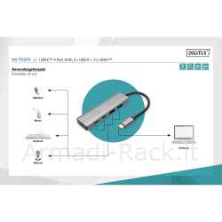 Hub usb-c 4 porte, 2x usb a + 2x usb-c