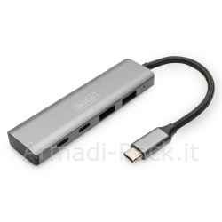 Hub usb-c 4 porte, 2x usb a + 2x usb-c