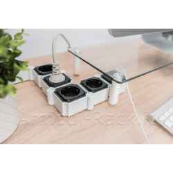 presa multipla flessibile da 4 con 2 attacchi usb e interruttore