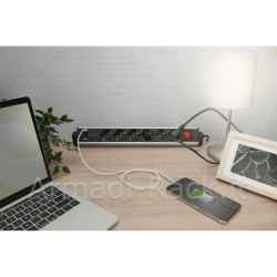 Digitus presa multipla office a 6 posti con 3 porte usb