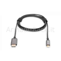 Adattatore usb-c - hdmi 1,8 m 4k/30hz, nero, alloggiamento in metallo