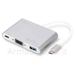 Adattatore multiporta usb 3.0 tipo c - vga+usb 3.0+ porta tipo c