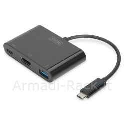 adattatore usb tipo "c" con porte hdmi, usb 3.0, porta usb tipo "c"