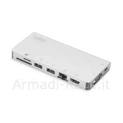 Docking Station 8 Porte Hdmi, Vga, 2Xusb-C, 3Xusb 3.0, Rj45, Lettore Card - Connettore USB Tipo C